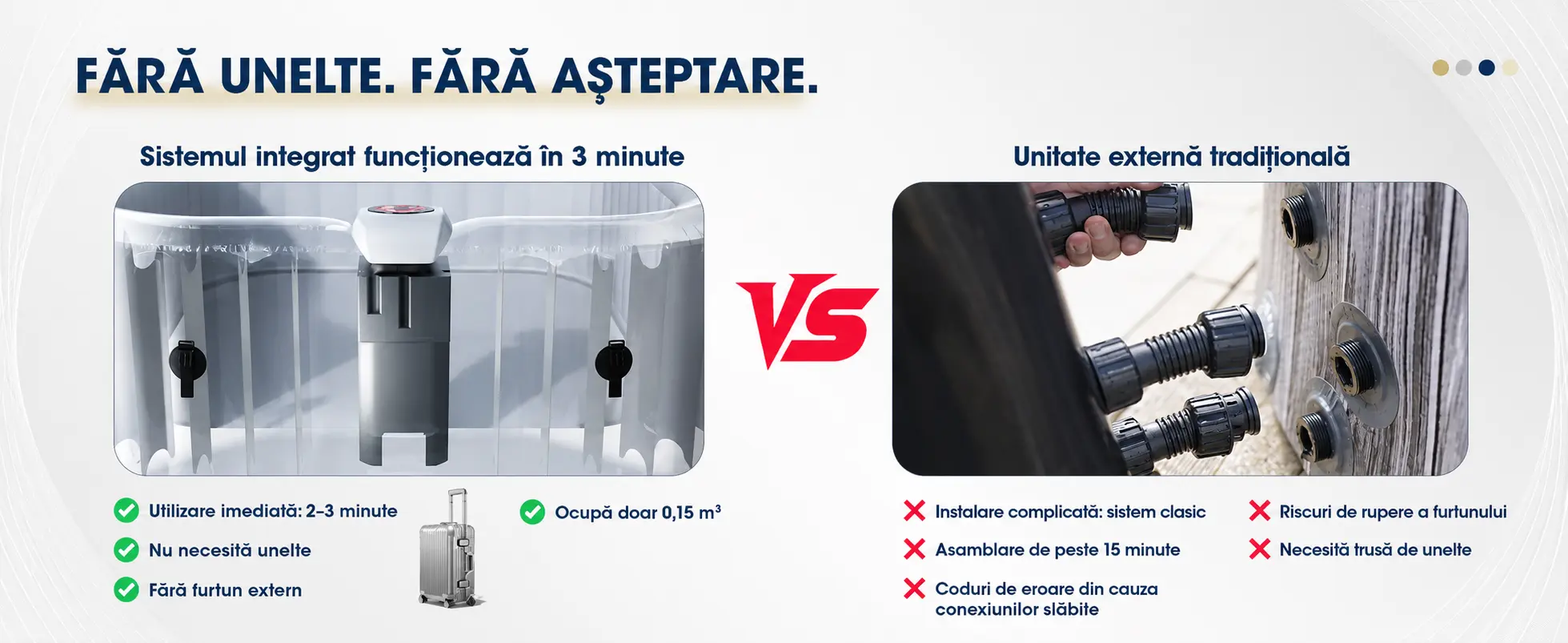 Detaliu produs — cadă gonflabilă pentru hidromasaj, imagine 2