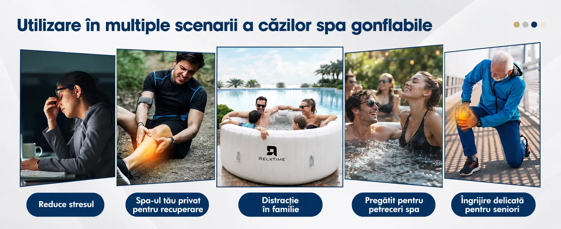 Detaliu produs — cadă gonflabilă pentru hidromasaj, imagine 3